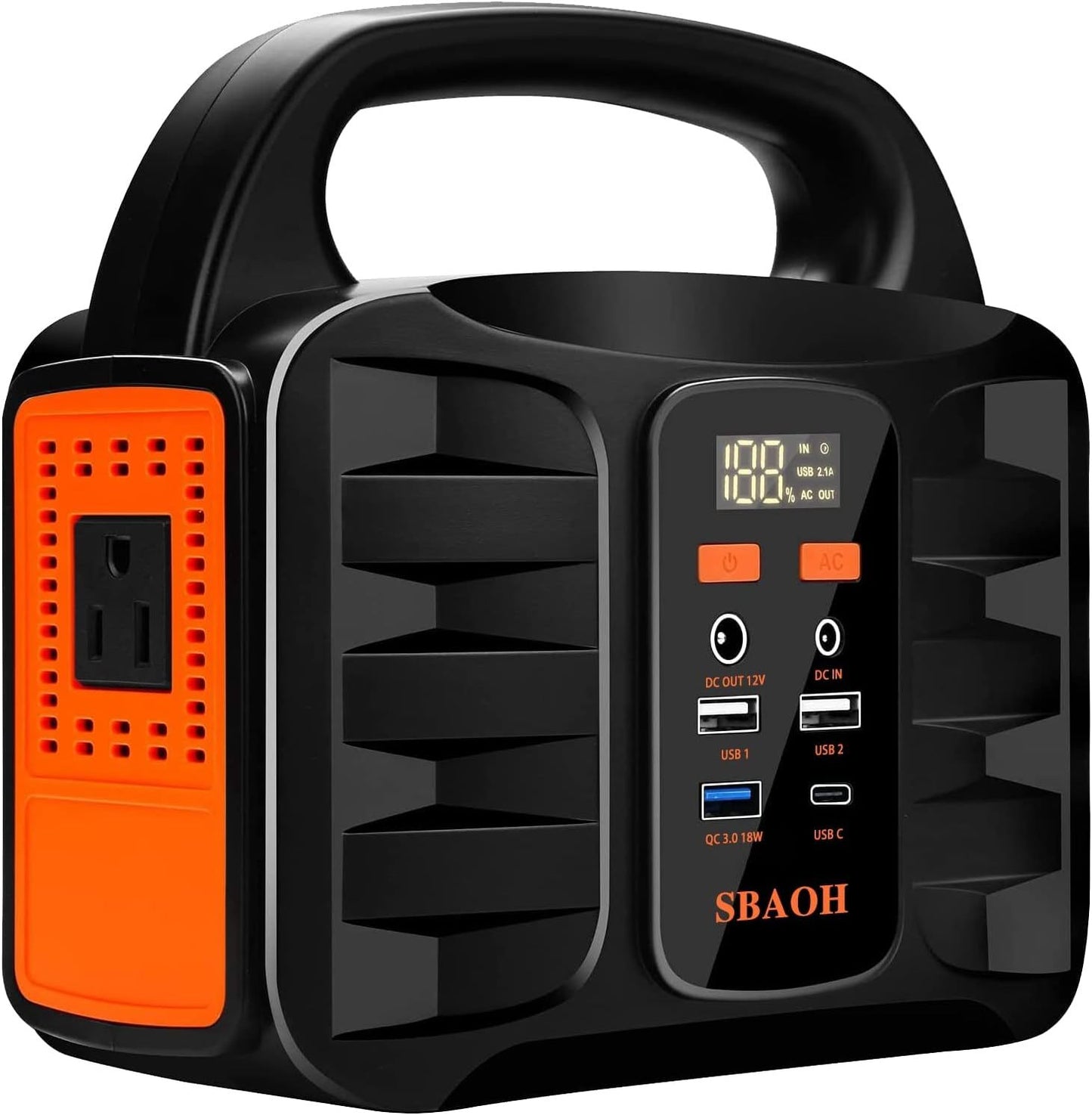 150W Portable Power Station, 155Wh 42000mAh Outdoor Solar Generator